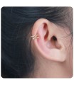Double Stone Set Dual Ring Ear Cuff EC-201s (1.2) - GP